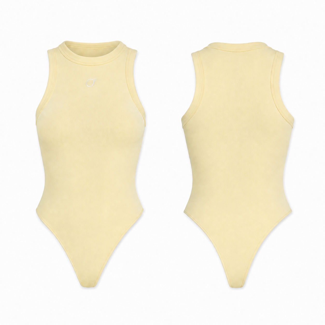 Body Seamless OneFive vista frontal tela tubular amarillo logo