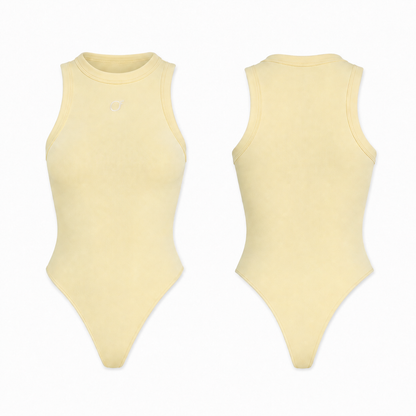 Body Seamless OneFive vista frontal tela tubular amarillo logo